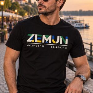 Majica Zemun natpis kolor
